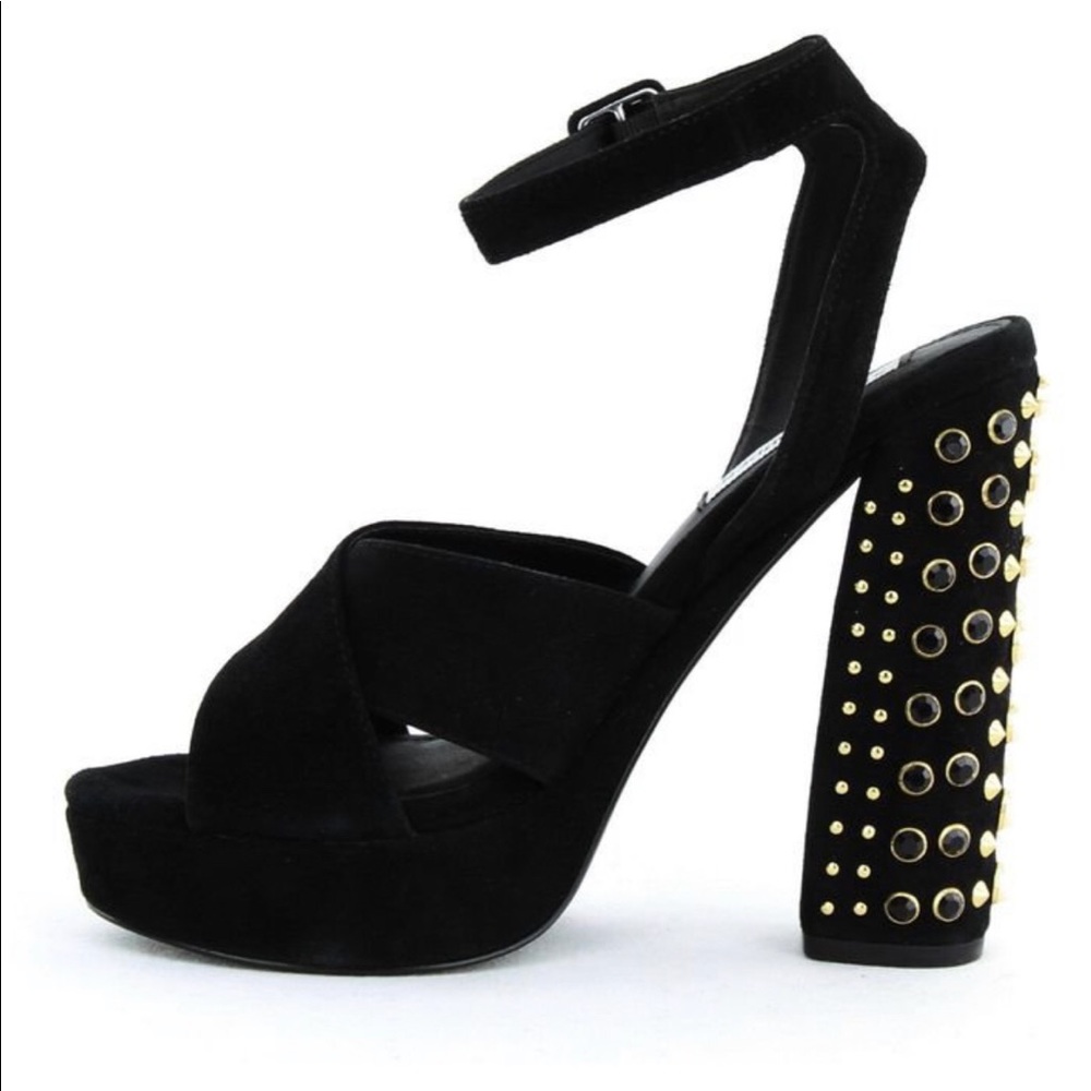 NWT SteveMadden Jodi-P jewel heel platform sandal